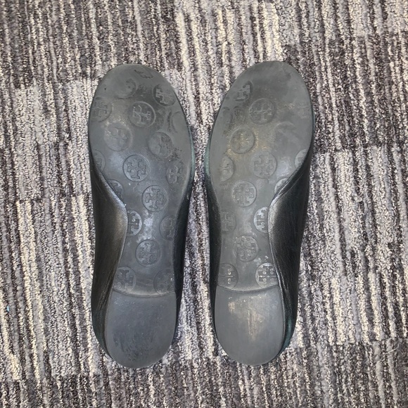 TORY BURCH FLATS | Size 5.5 women’s | leather/gold - Picture 2 of 3